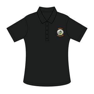 CSD Dragon - Orange text -  Ladies Fine Pique Blend Polo