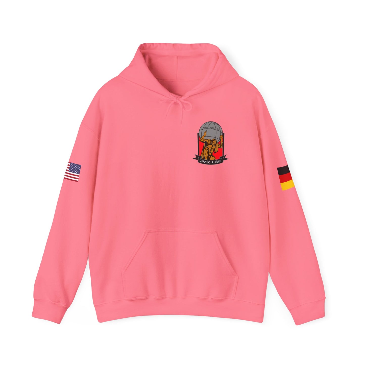 USANEC-S - Flags on Sleeves - Unisex Heavy Blend™ Hooded Sweatshirt