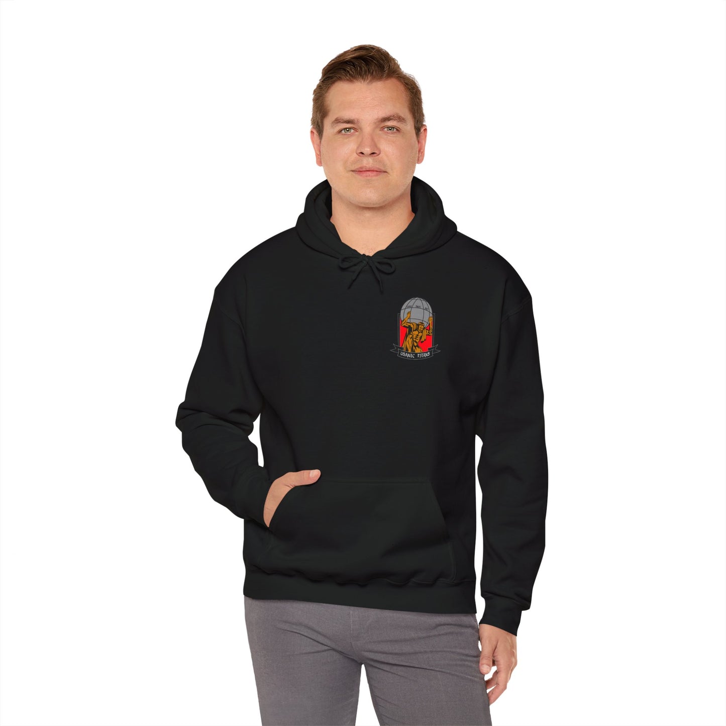 Titan 5 Call Sign - No Flags on Sleeves - USANEC-S - Unisex Heavy Blend™ Hooded Sweatshirt