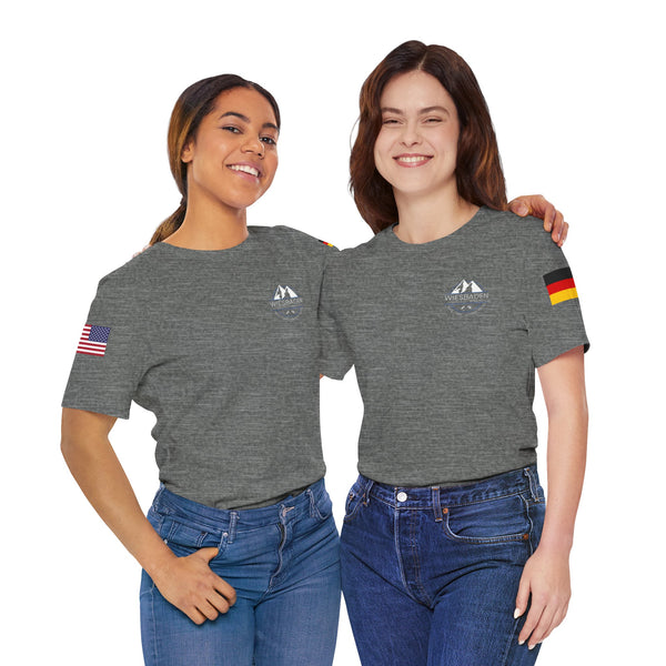WHM - Flag on Sleeves - Unisex Jersey Short Sleeve Tee