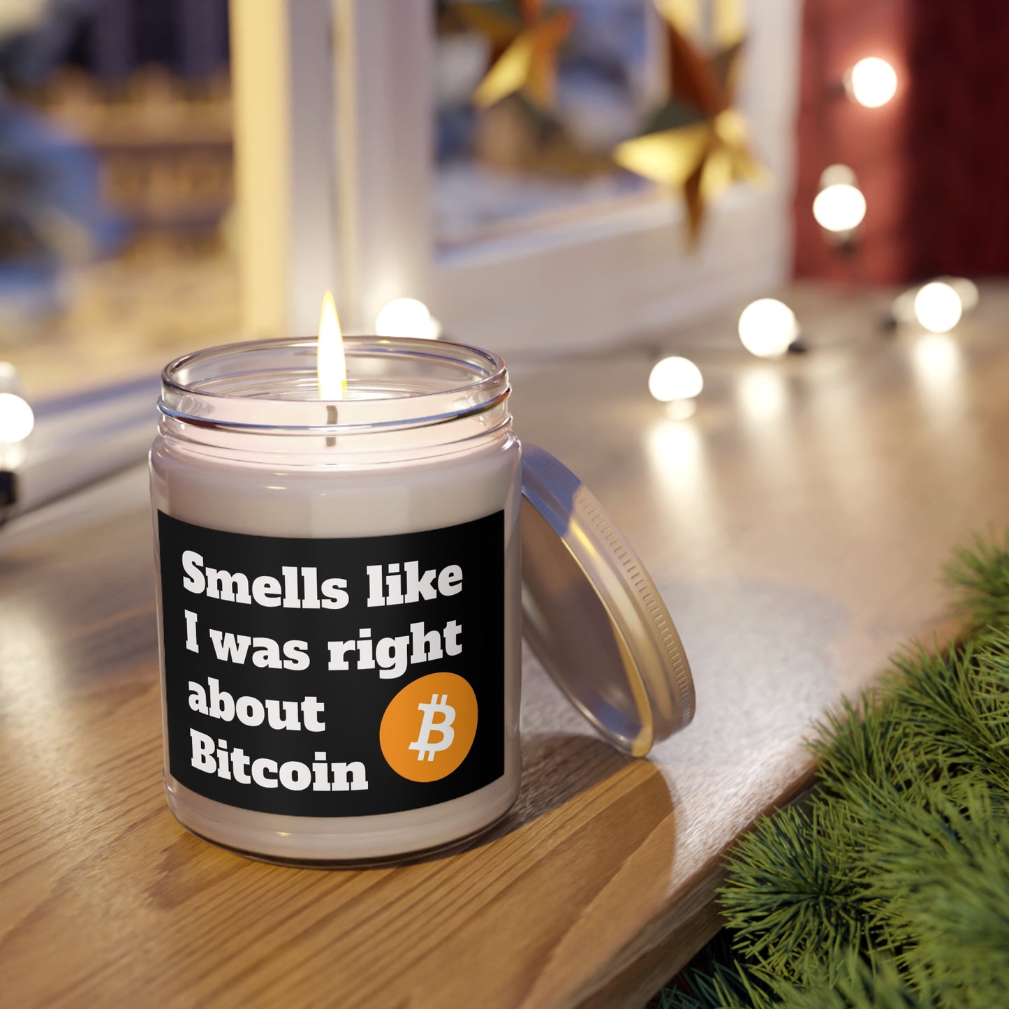 Bitcoin Scented Candles, 9oz 100% natural soy