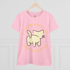 Turn Around With A Smile - Women's Midweight Cotton Tee