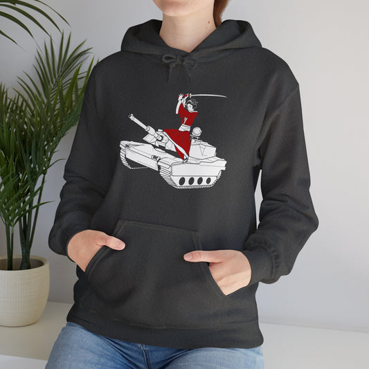 Samurai on a Tank on a Hoodie