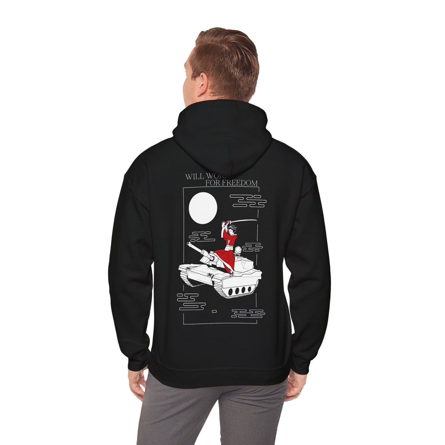 Samurai on a Tank on a Hoodie