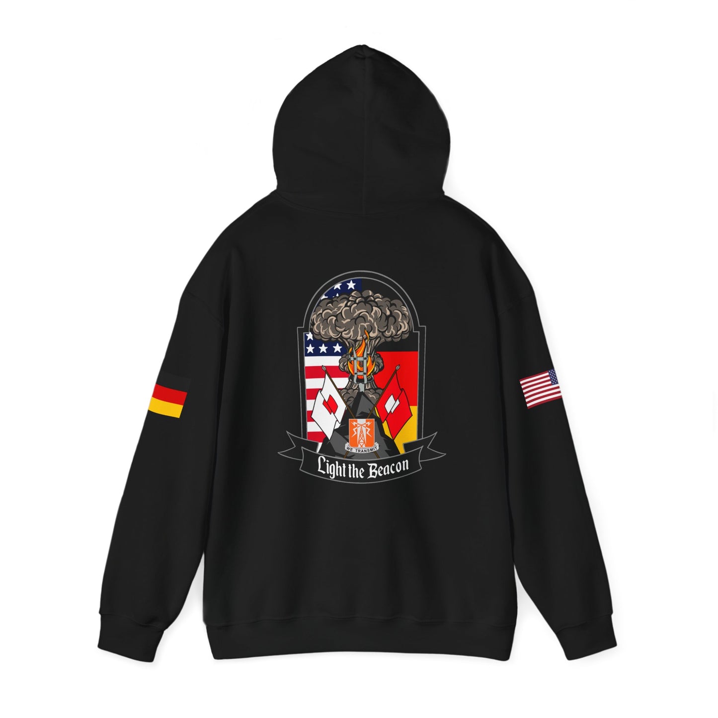 USANEC-S - Flags on Sleeves - Unisex Heavy Blend™ Hooded Sweatshirt