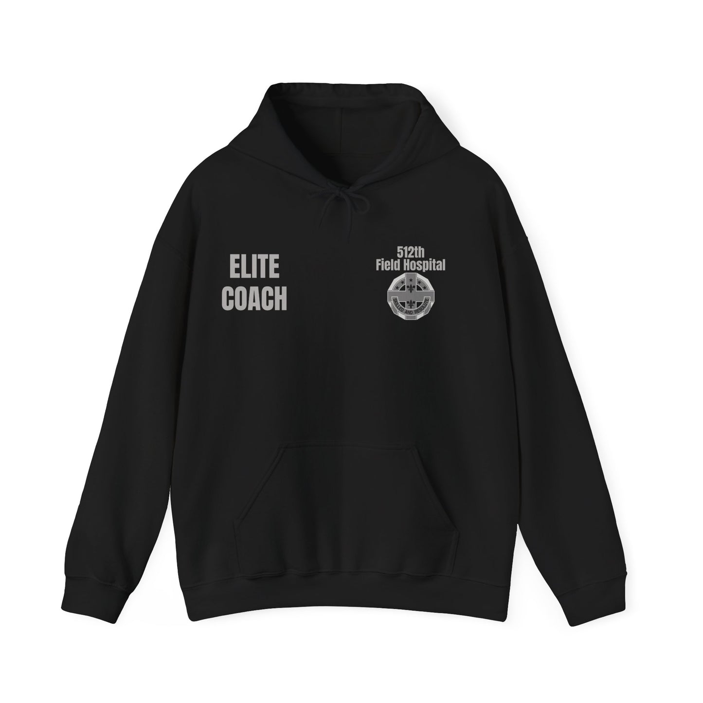 Elite Coach - 512th Field Hospital - Unisex Heavy Blend™ Hooded Sweatshirt - Printed in USA