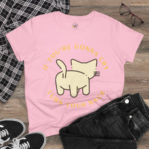 Turn Around With A Smile - Women's Midweight Cotton Tee