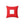 Signal Flag - White Square on Red - Spun Polyester Square Pillow