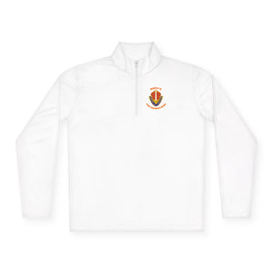CAB Sword - Orange text - Unisex Quarter-Zip Pullover