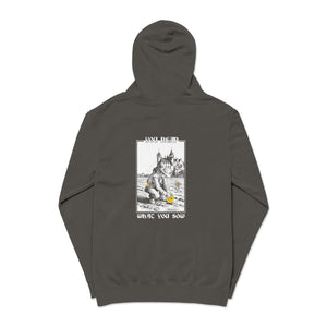 Sow Smiles! - Farmer Back - Unisex Pigment-Dyed Hoodie