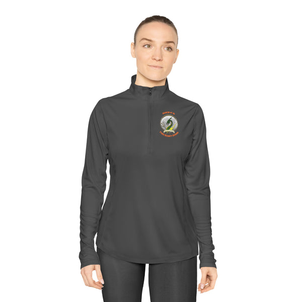 CSD Dragon - Orange text - Ladies Quarter-Zip Pullover