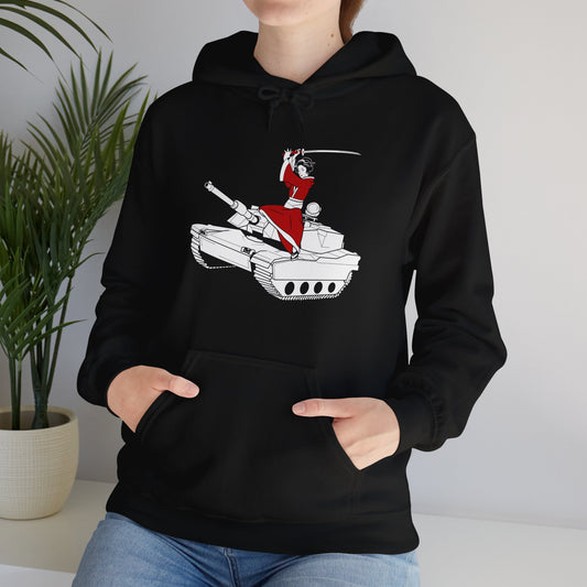 Samurai on a Tank on a Hoodie