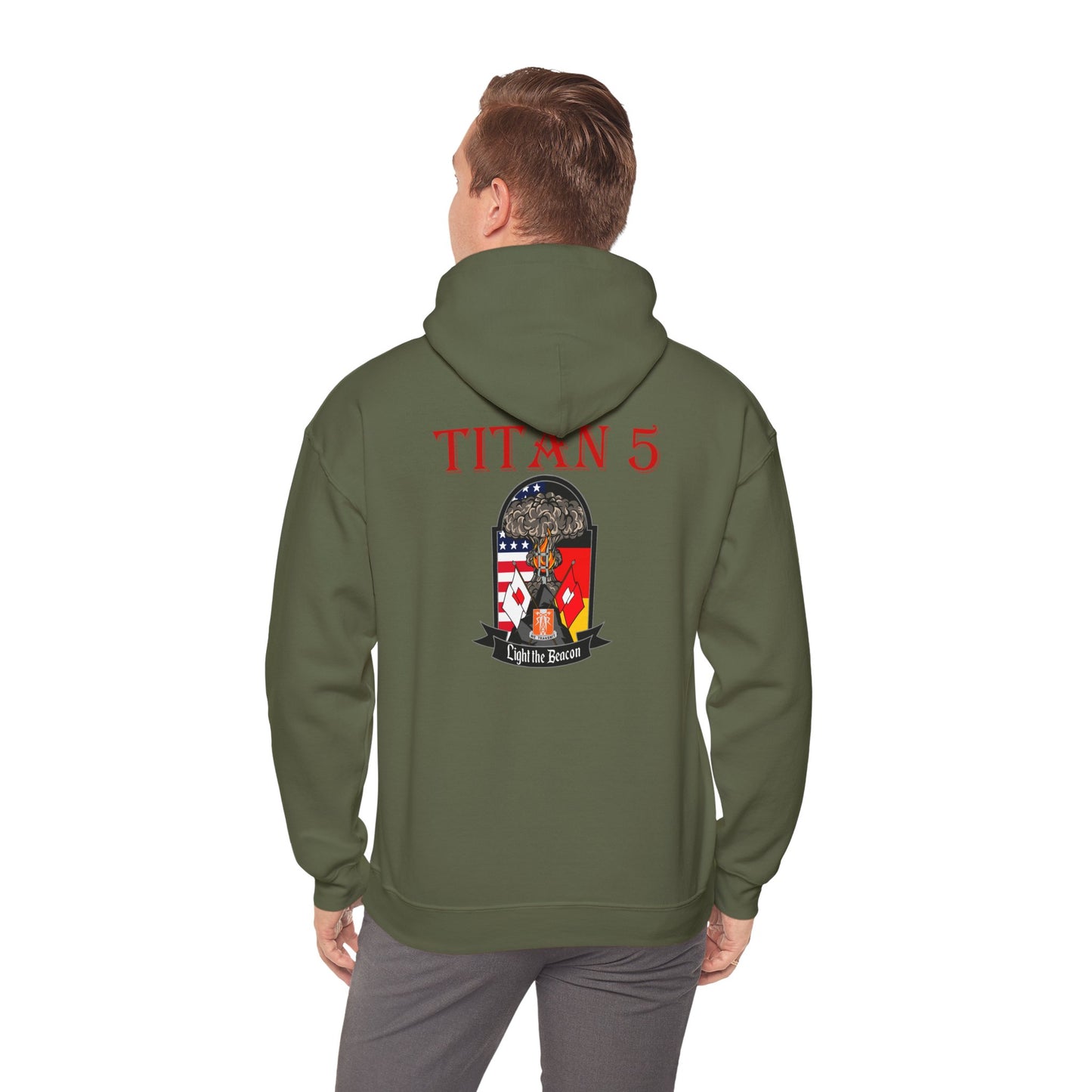 Titan 5 Call Sign - No Flags on Sleeves - USANEC-S - Unisex Heavy Blend™ Hooded Sweatshirt