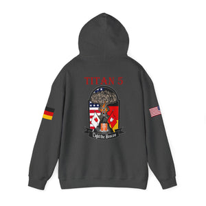 Titan 5 Call Sign -  USANEC-S - Flags on Sleeves - Unisex Heavy Blend™ Hooded Sweatshirt