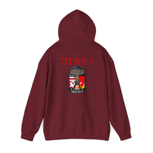Titan 7 Call Sign - No Flags on Sleeves - USANEC-S - Unisex Heavy Blend™ Hooded Sweatshirt