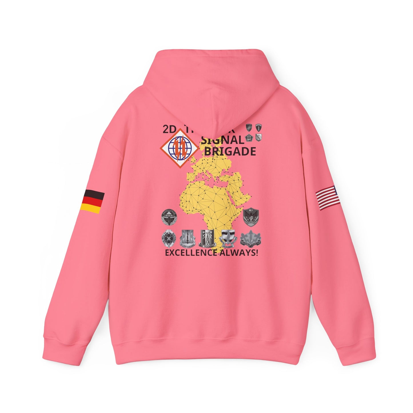 102D SSB - Flags on Sleeves - Unisex Heavy Blend™ Hooded Sweatshirt