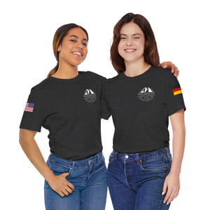 WHM - Flags on Sleeves - Unisex Jersey Short Sleeve Tee