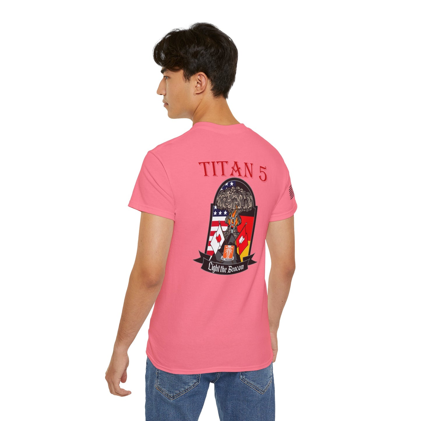 Titan 5 Call Sign - Flag on Sleeve - USANEC-S - Ultra Cotton Tee