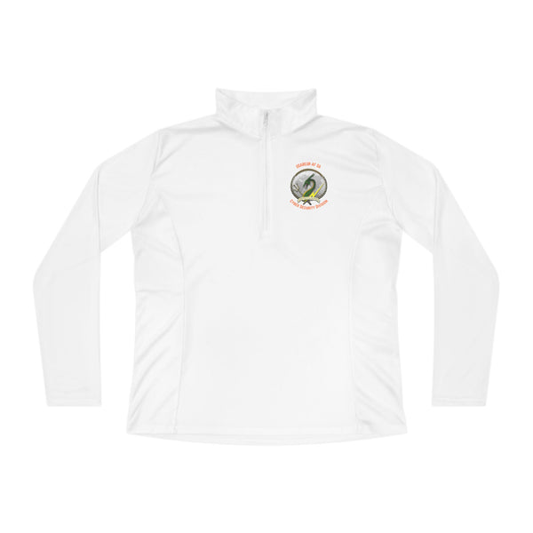 CSD Dragon - Orange text - Ladies Quarter-Zip Pullover