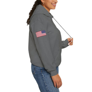 S4 - Option 1 - 102D SSB - Flags on Sleeves - Unisex Heavy Blend™ Hooded Sweatshirt
