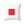 Signal Flag - Red Square on White - Spun Polyester Square Pillow