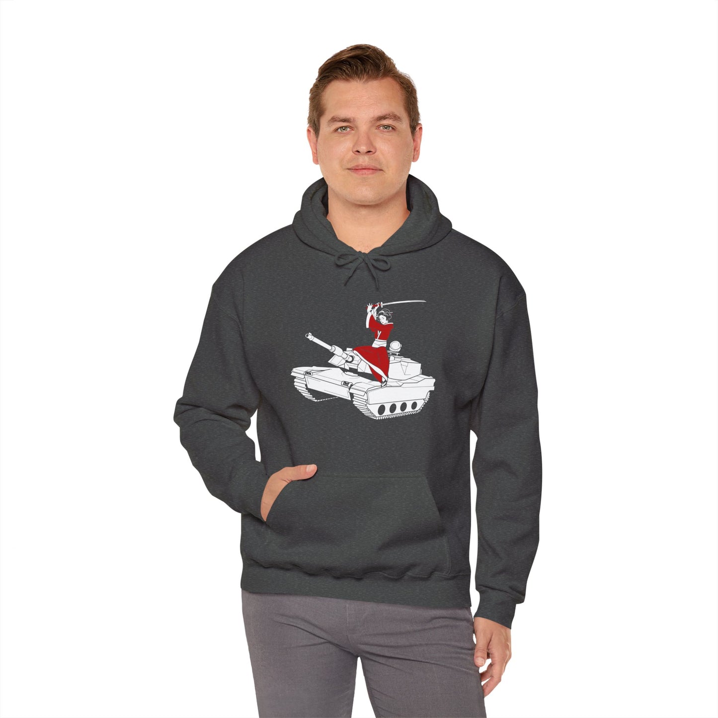 Samurai on a Tank on a Hoodie