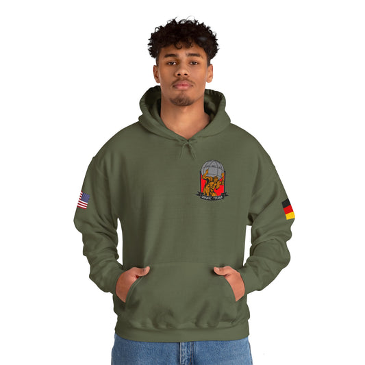 HQ Call Sign -  USANEC-S - Flags on Sleeves - Unisex Heavy Blend™ Hooded Sweatshirt