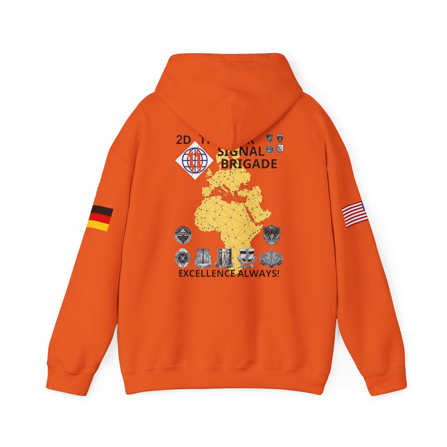 102D SSB - Flags on Sleeves - Unisex Heavy Blend™ Hooded Sweatshirt