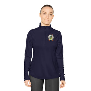 CSD Dragon - Orange text - Ladies Quarter-Zip Pullover