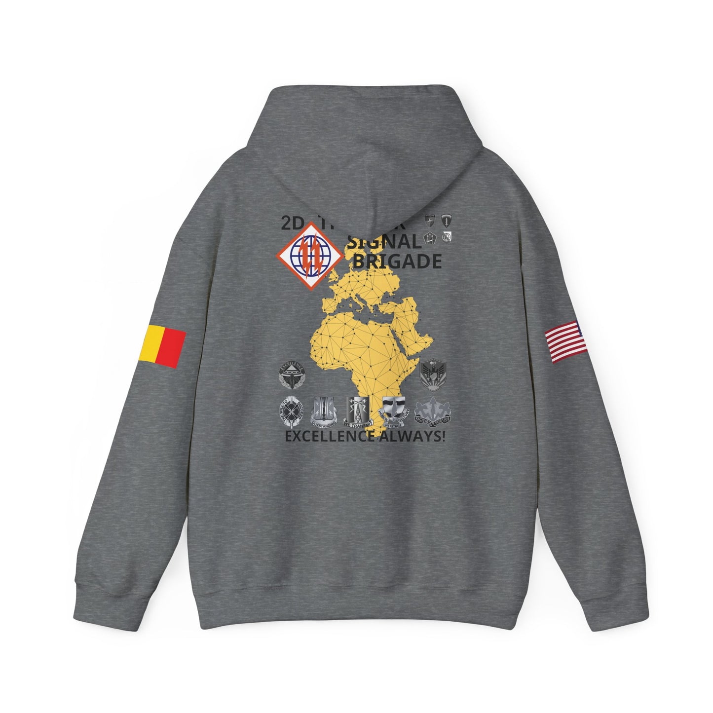 39th SSB - Flags on Sleeves - Unisex Heavy Blend™ Hooded Sweatshirt