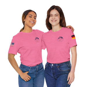 WHM - Flags on Sleeves - Unisex Jersey Short Sleeve Tee
