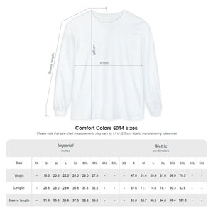 Sow Smiles - Skeleton Back - Unisex Garment-dyed Long Sleeve T-Shirt