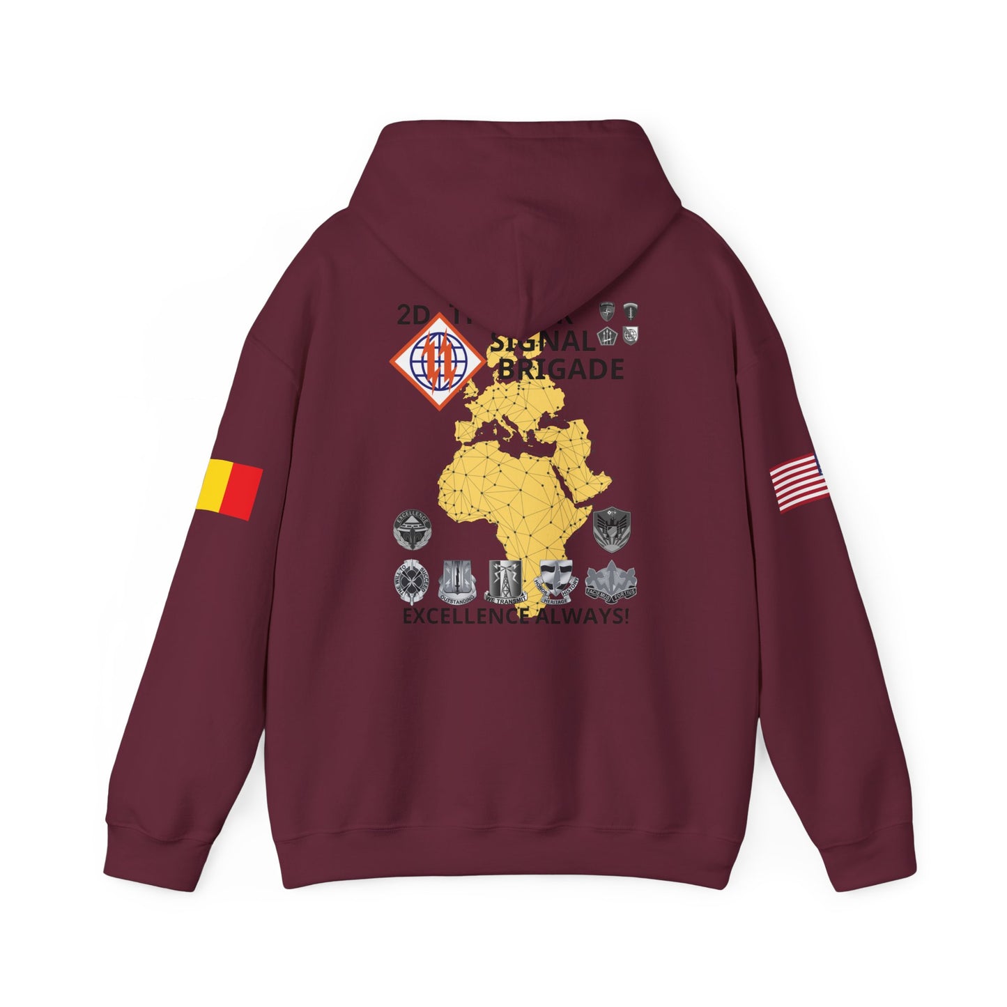 39th SSB - Flags on Sleeves - Unisex Heavy Blend™ Hooded Sweatshirt