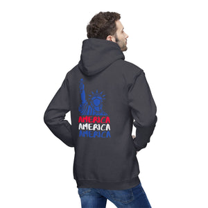 America x3!!! - Unisex Hooded Sweatshirt, Made in US