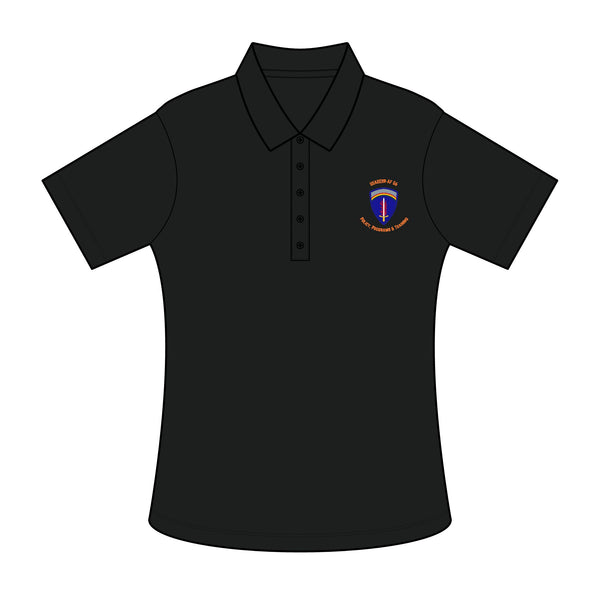 PPT U'R-AF - Orange text - Ladies Fine Pique Blend Polo