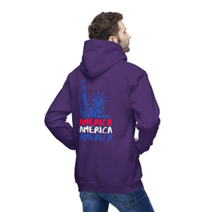 America x 3 - Unisex Hooded Sweatshirt, Made in USA