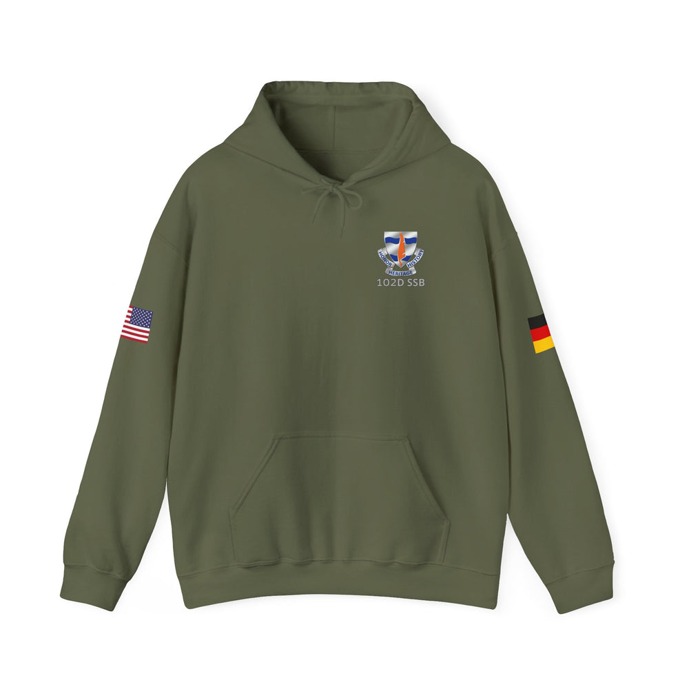 102D SSB - Flags on Sleeves - Unisex Heavy Blend™ Hooded Sweatshirt