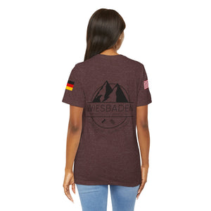 WHM - Flag on Sleeves - Unisex Jersey Short Sleeve Tee