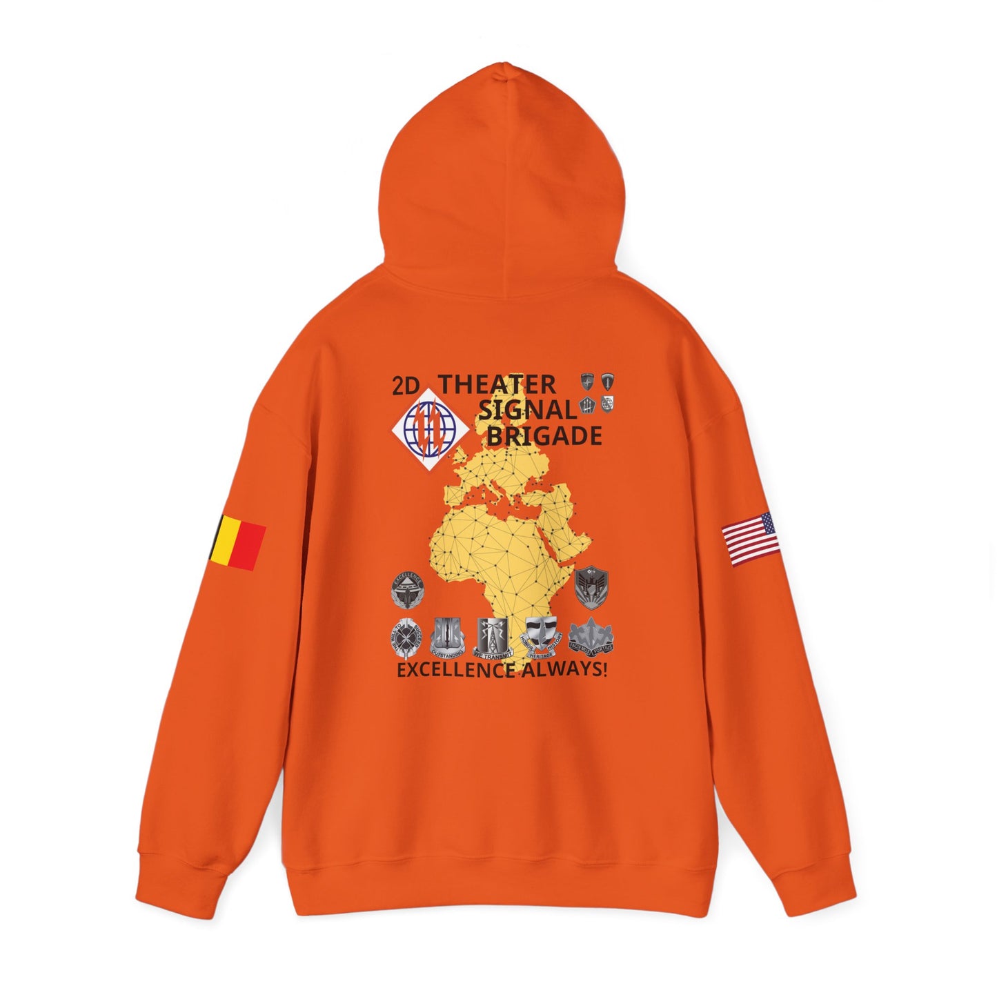 39th SSB - Flags on Sleeves - Unisex Heavy Blend™ Hooded Sweatshirt