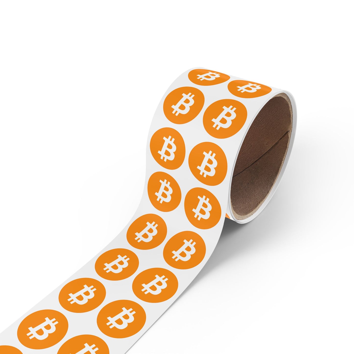 Bitcoin Round Sticker Label Rolls