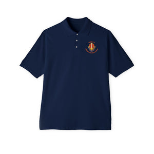 AAB Sword - Orange text - Men's Piqué Polo