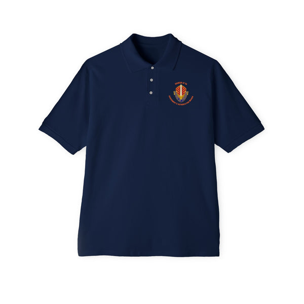 AAB Sword - Orange text - Men's Piqué Polo