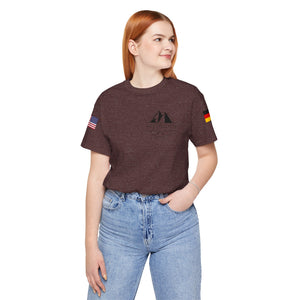 WHM - Flags on Sleeves - Unisex Jersey Short Sleeve Tee