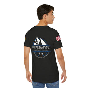 WHM - Flag on Sleeves - Unisex Jersey Short Sleeve Tee