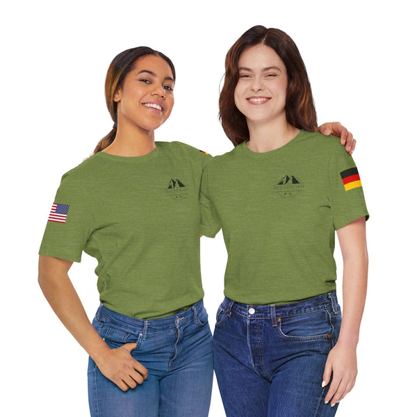 WHM - Flag on Sleeves - Unisex Jersey Short Sleeve Tee
