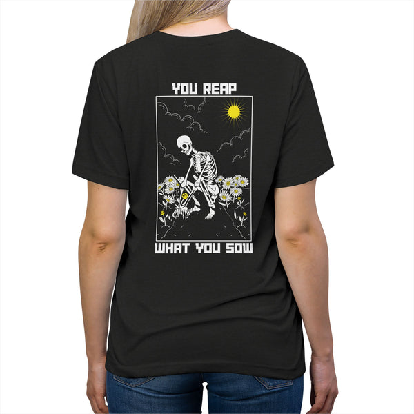 Sow Smiles! - Skeleton Back - Triblend Tee