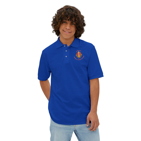 AAB Sword - Orange text - Men's Piqué Polo