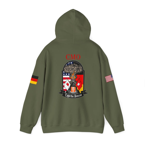 CMO Call Sign -  USANEC-S - Flags on Sleeves - Unisex Heavy Blend™ Hooded Sweatshirt