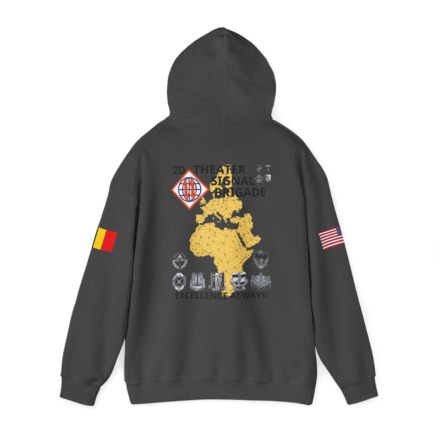 39th SSB - Flags on Sleeves - Unisex Heavy Blend™ Hooded Sweatshirt