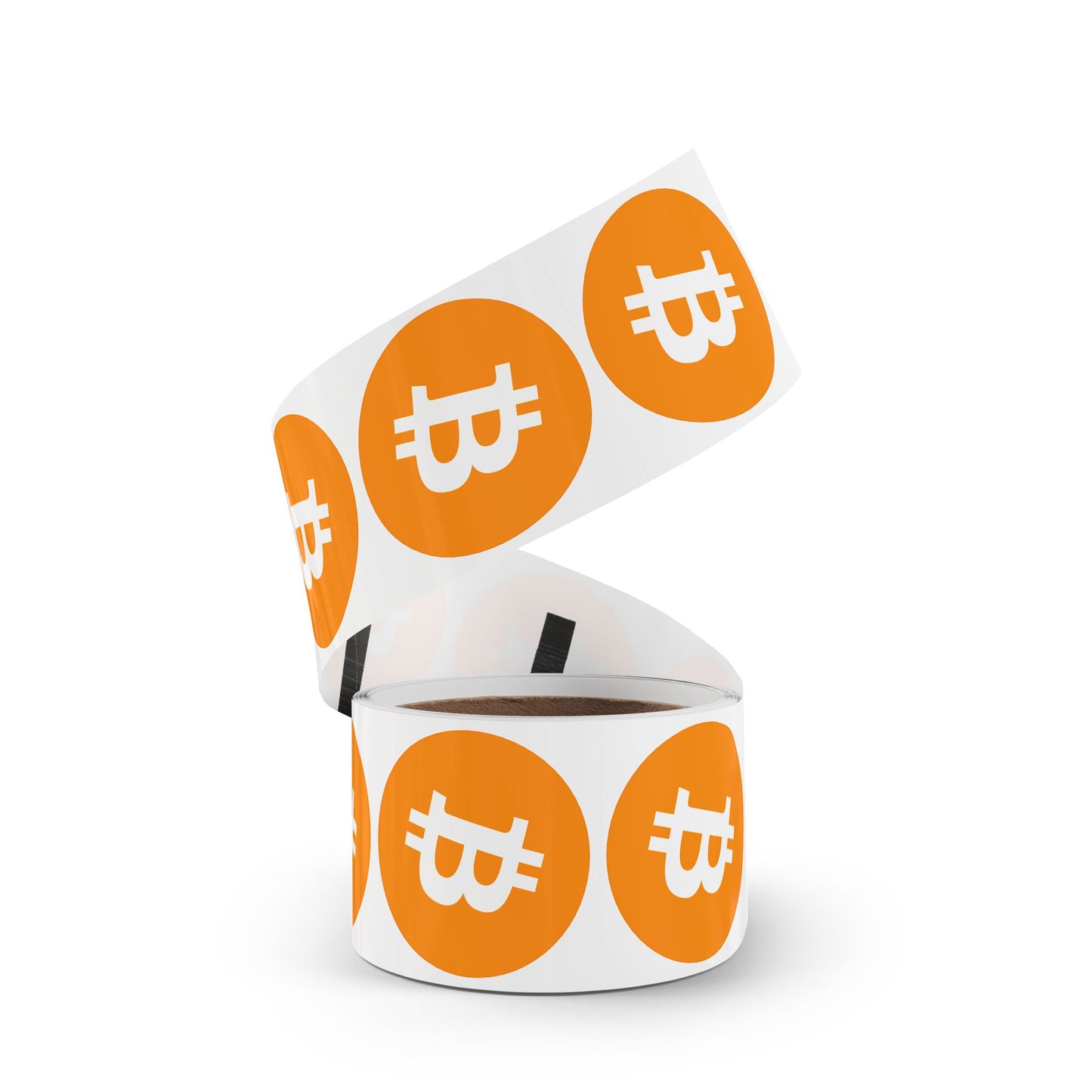 Bitcoin Round Sticker Label Rolls